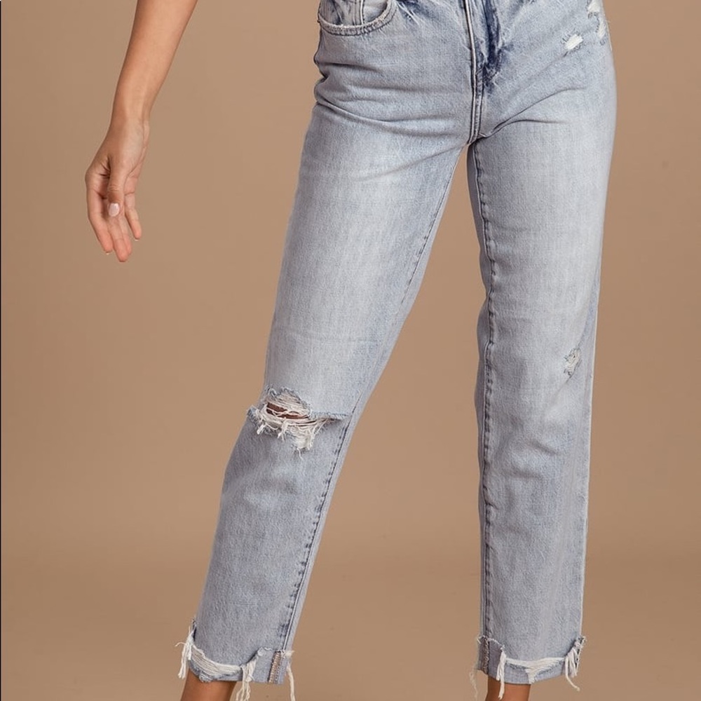 Pistola Presley '90s Roller Light Blue Distressed Denim High-Rise Jeans, 27